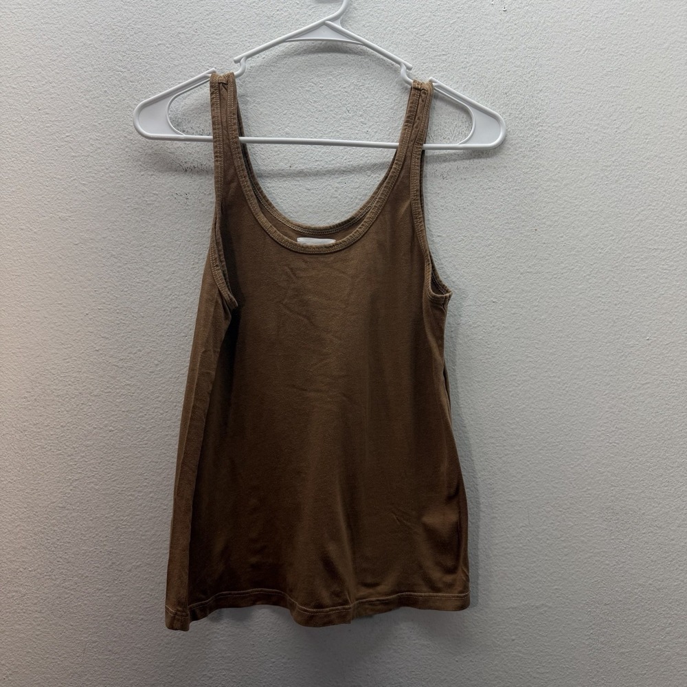 Mate The Label Tank Top Women's 1X Brown Tencel Sleep Organic Essentials
